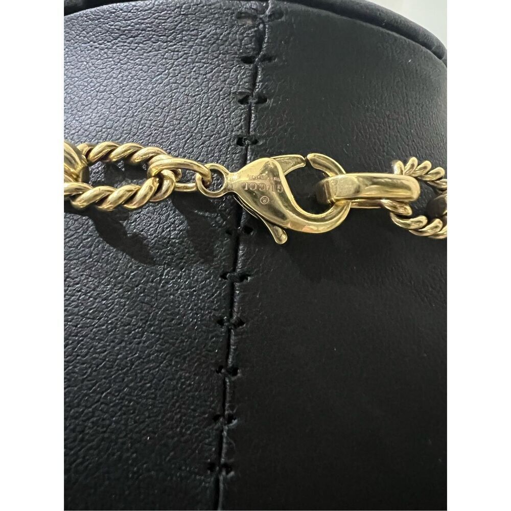 Gucci Gold-Tone Rope Chain Necklace with GG Pendant - Picture 7 of 8